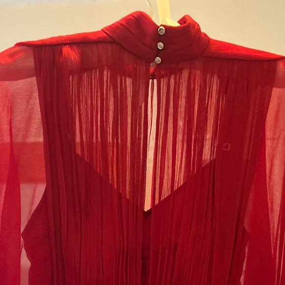 Shona Joy Long Sleeve Chiffon Mini Dress - Picture 3 of 6